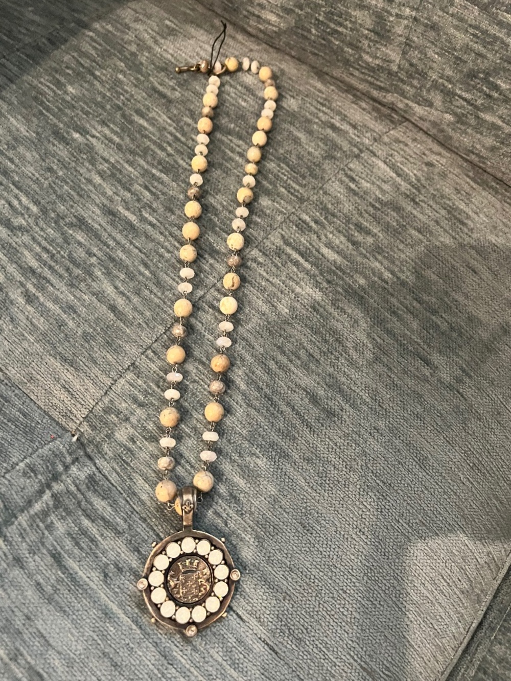 French Kande opal, jasper and quartz necklace